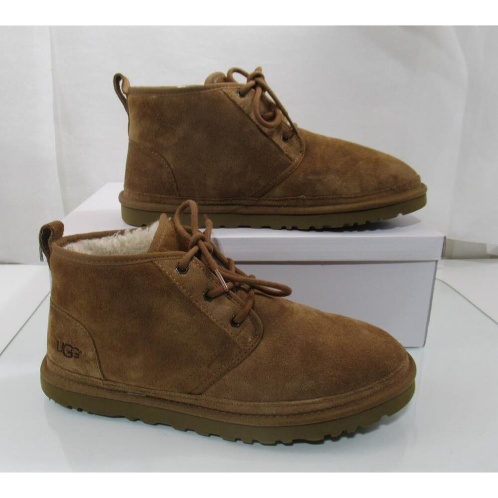 Men's UGG Neumel Lace Up Chukka Boots Chestnut Suede Size 12